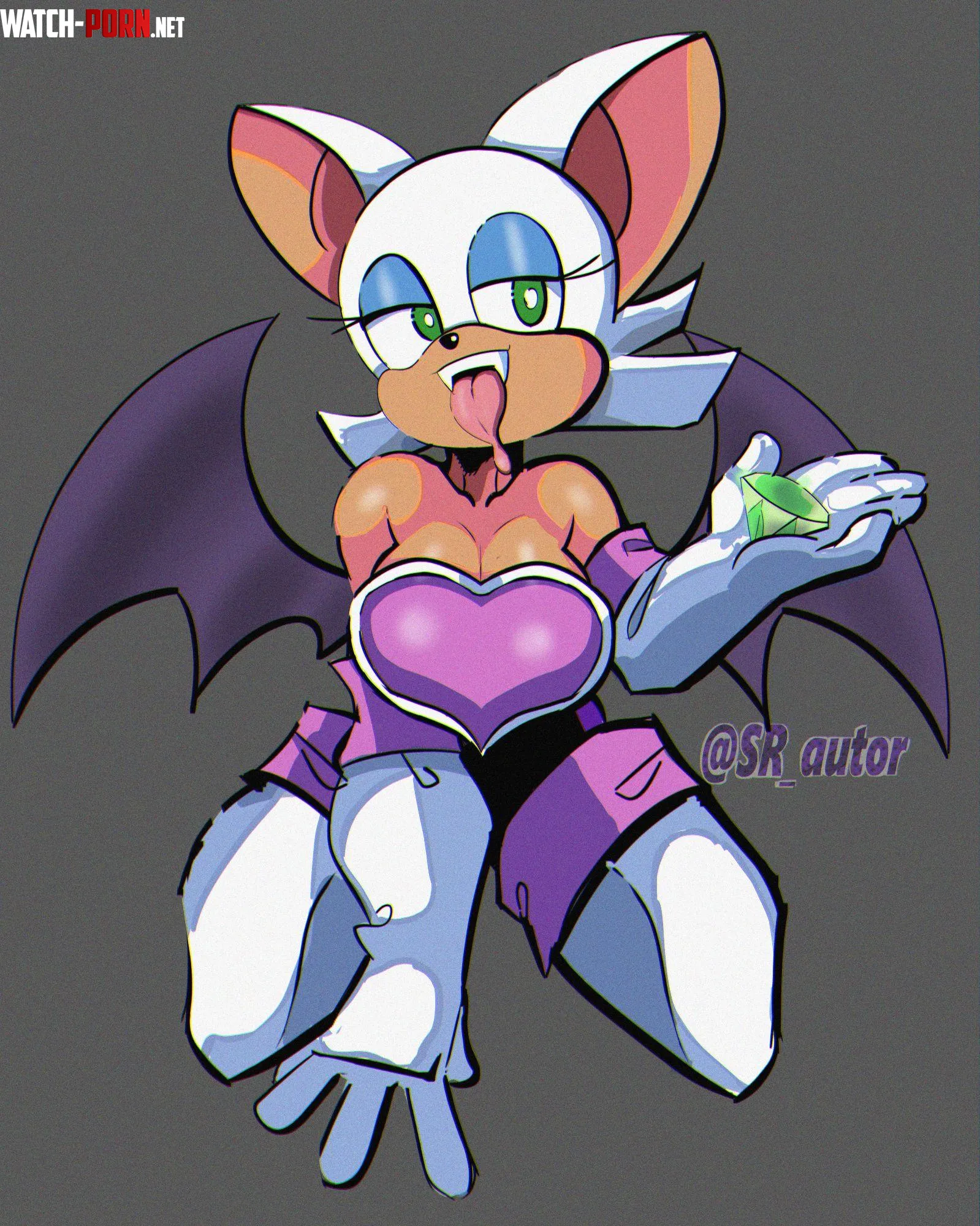 First time drawing Rouge the Bat  by ograndeautor