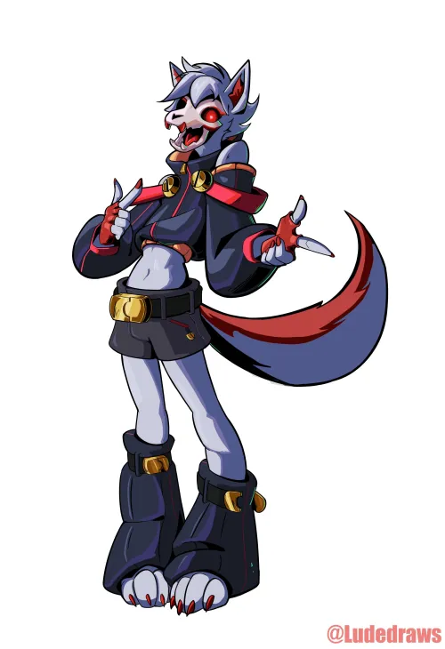 Thumbnail Skull Dog Commission by Me - Furry by Interlude_00