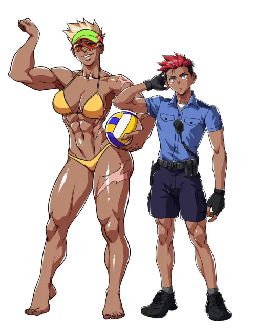 Thumbnail Siblings Kris and Aspen Art – By TheTMoneyMan | fitdrawngirls