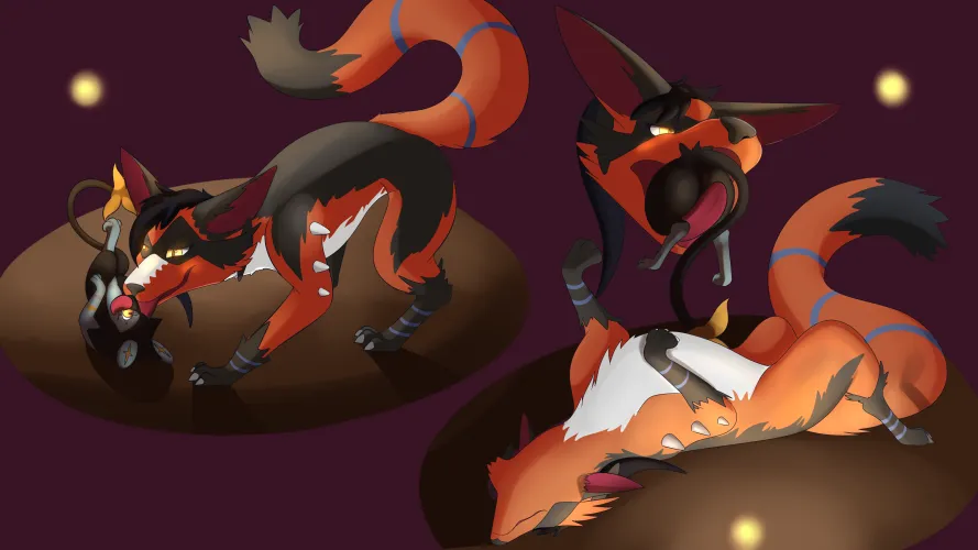 Thumbnail Tasty Luxio Image: Vore Art by PirateUnikittyNSFW