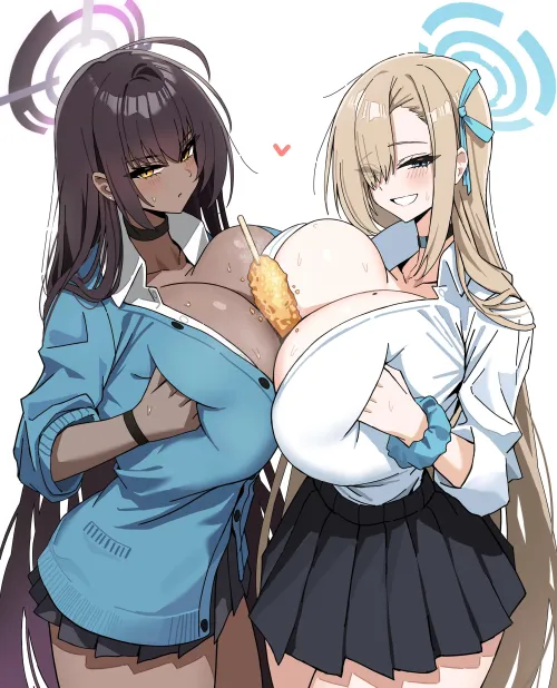 Thumbnail Double Trouble DotTheBot18 Blue Archive by EverWell0220: Latest in BigAnimeTiddies