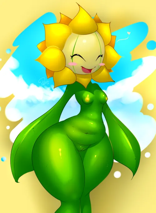 Thumbnail Sunflora's Seductive Curves Revealed in PokePorn Art by Elpatrixf