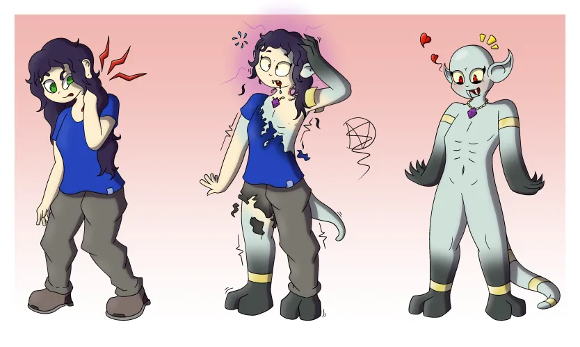 Thumbnail Transform into a Vampire: Death Kiss by VeemoDraw