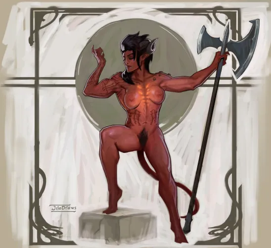 Thumbnail JilomanArt's Karlach Character Drawings in MonsterGirl Theme