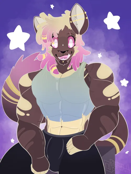 Thumbnail Strawberry Chocolate Swirl Art by RetroBeastto | Whimsical Furry Creations