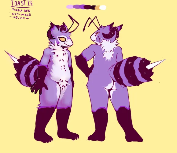 Thumbnail Purple Bee - Furry by jake420696969