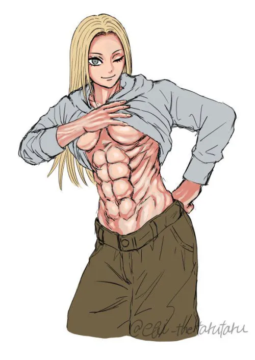 Thumbnail Abs Gal Artwork by ebithetarutaru - A Fitness Wonder