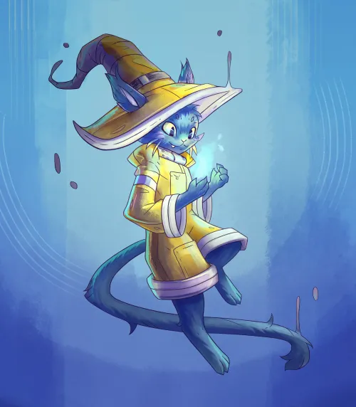 Thumbnail Velraz Introduces Lumio the Fisherman Wizard Cat in Furry Art