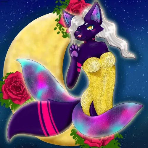Thumbnail Furry Elegance: Nova's Evening Dress by pinkharewitch