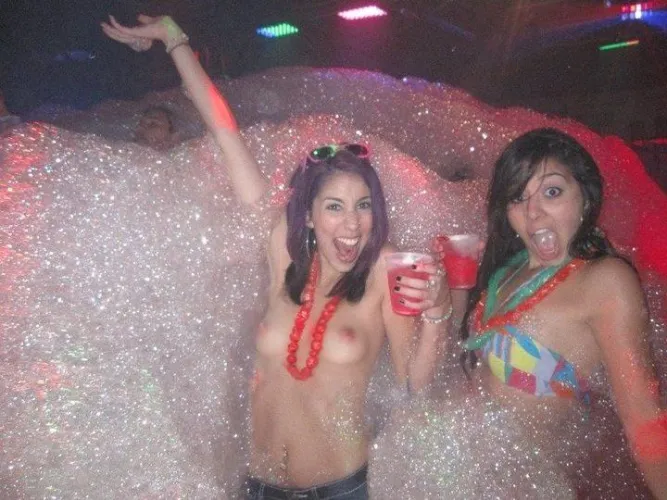 Thumbnail Topless Fun at a Foam Party - GutterGlitter23
