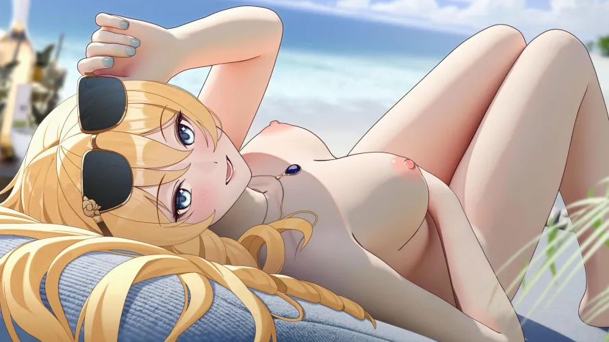 Thumbnail Sensual Moments: Navia's Nude Beach Pose by Whisper_Souls