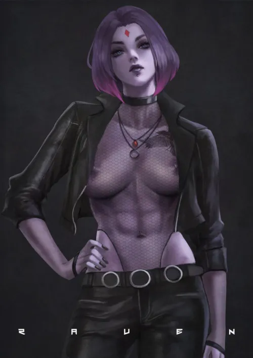 Thumbnail Raven's New Outfit: Lirvexa's Teen Titans Story