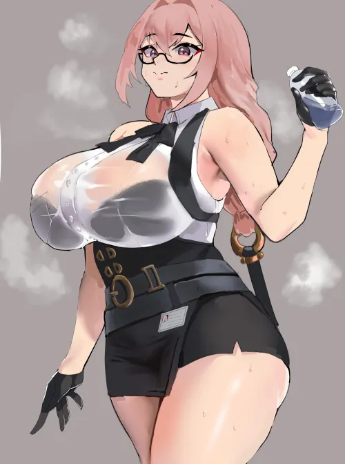 Thumbnail Anime Sensations: Sweaty Yanagi Yotamono Zenless Zone Zero by llamanatee | BigAnimeTiddies