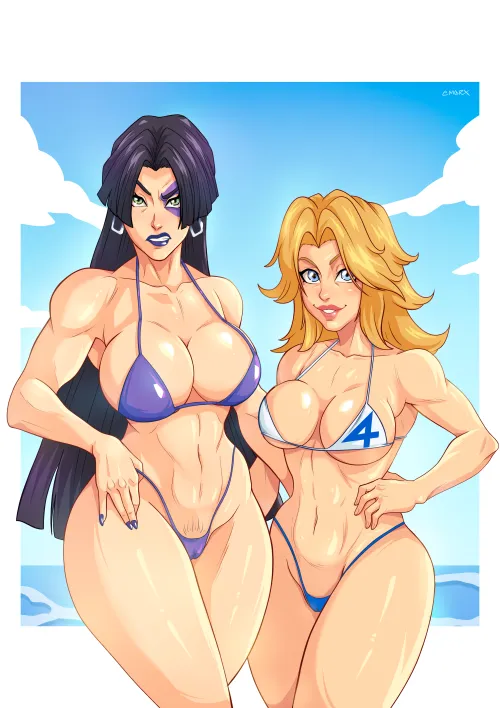 Thumbnail TheZenhoJPG Illustrates Marvel Rivals Psylocke and Sue Storm in ecchi