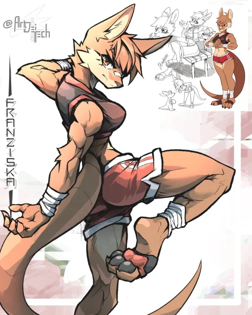 Thumbnail Drawn with Love: OC Franziska Fanart Delights | Furry