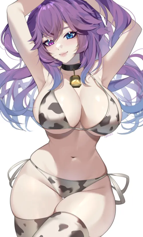 Thumbnail Cow Print Bikini Cottontail Indie Vtuber by StellarStunning from ecchi