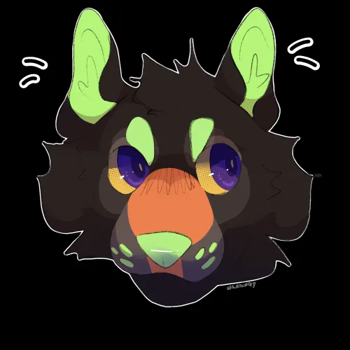 Thumbnail Ok_Room7774 Presents an Owed Headshot of Their Furry OC
