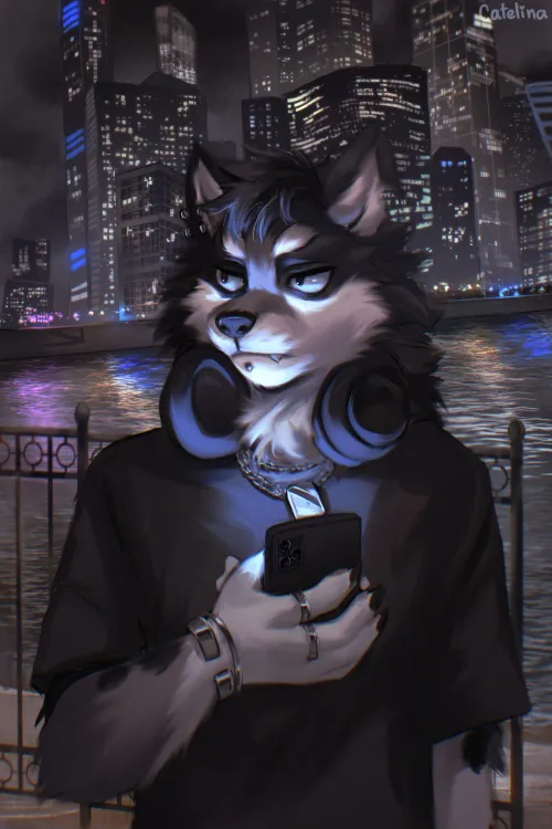 Thumbnail City Lights Catelina by DL2828 | Furry