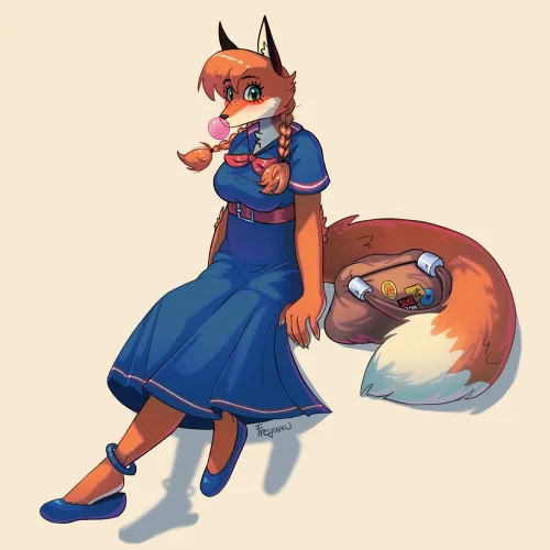 Thumbnail Stylish Patty Art: A Unique Perspective from freyana_art in the Furry World