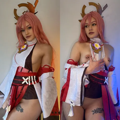 Thumbnail guubella's Yae Miko Cosplay: A Stunning Transformation