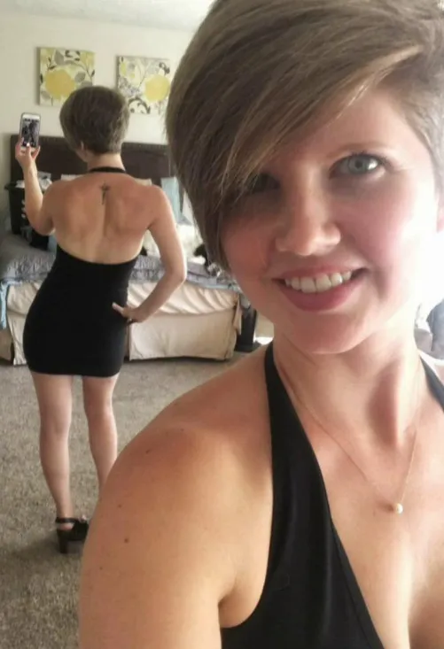 Thumbnail Elegant and Seductive: A Mom in a Tight Black Dress