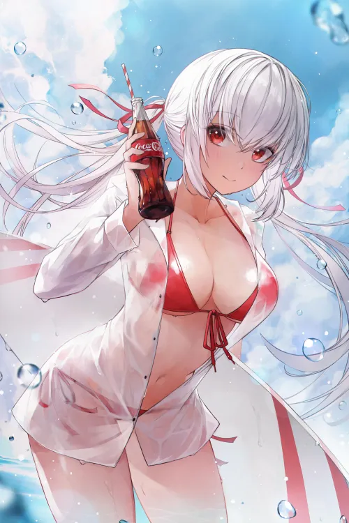 Thumbnail Coca Cola Waifu: Original Art by marxsander2016 | ecchi