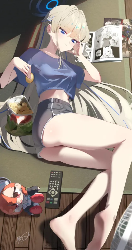 Thumbnail Experience Toki lounging in Blue Archive World