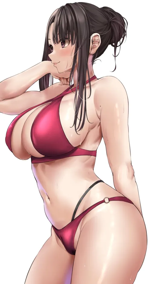 Thumbnail Funky Ecchi Vibes: Red Bikini Adventure by Elegantloveglimmer