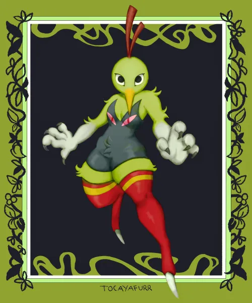 Thumbnail Xatu Anthro Art by TocayaFurr | Furry Category
