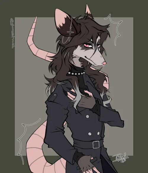 Thumbnail Commissioned Artwork of Opossum Fursona by Zekiel_Skelter in Furry Category