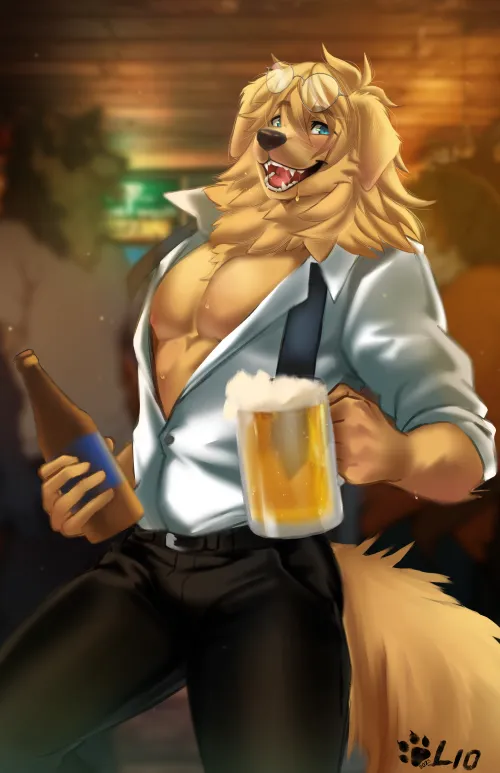 Thumbnail Looks like someone got a little too excited at happy hour my art by Maru_o00o | furry Category