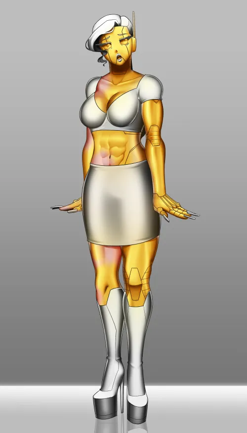 Thumbnail Golden Fembot Transformation Commission | Phantom05110