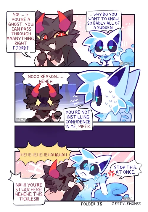 Thumbnail Ghostly Shenanigans: Artistic Display by Zestylemonss | Furry
