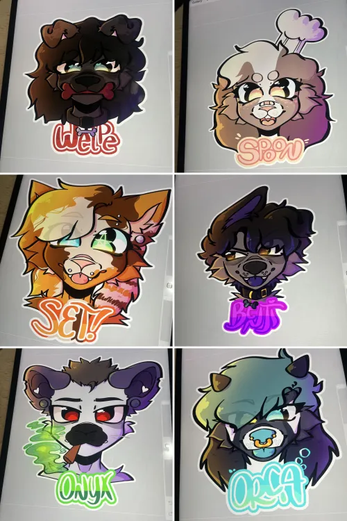 Thumbnail goremuttz's Sticker Badge Commissions - Unique Furry Artwork