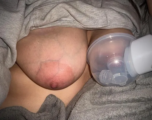 Thumbnail Thirsty for Milk: Engorged Veiny Breasts Await Your Touch