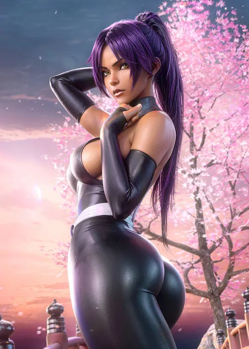 Thumbnail Dreamy Artwork: Yoruichi Shihouin in Bleach Universe | Rule34