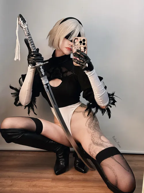 Thumbnail BakaFuwa's 2b Cosplay Unveiled - NSFWCostumes at Its Best
