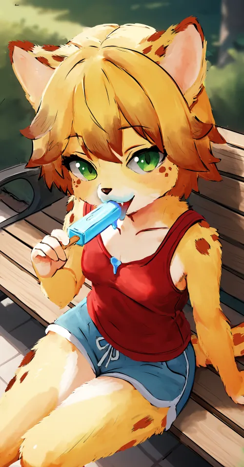 Thumbnail MythRava's Blue Popsicle Art Creation in Furry Category