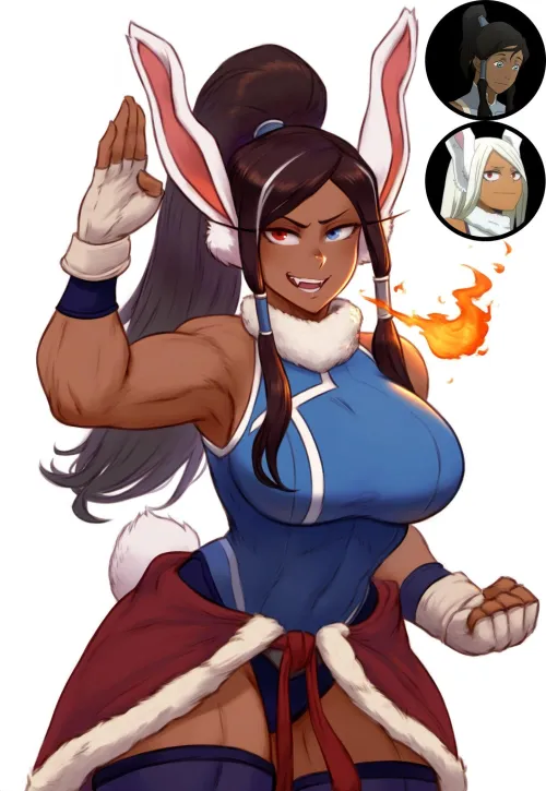 Thumbnail Unique Character Fusion by TheTMoneyMan - Korra x Mirko KrystalizedArt