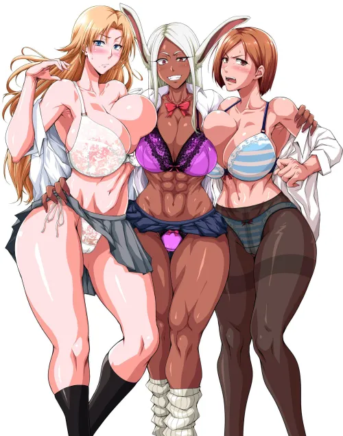 Thumbnail cumqueen997's Trio: Rangiku Mirko and Nobara in Sensual Art