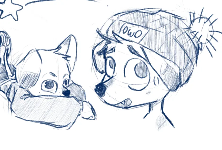 Thumbnail Some Doggy Sketches 3 - Art by Me - Author: Kattitoart | Furry