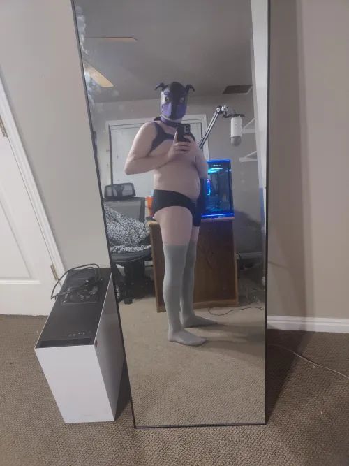 Thumbnail Cute and Cozy: Panties & Sock Combo for Pet Play