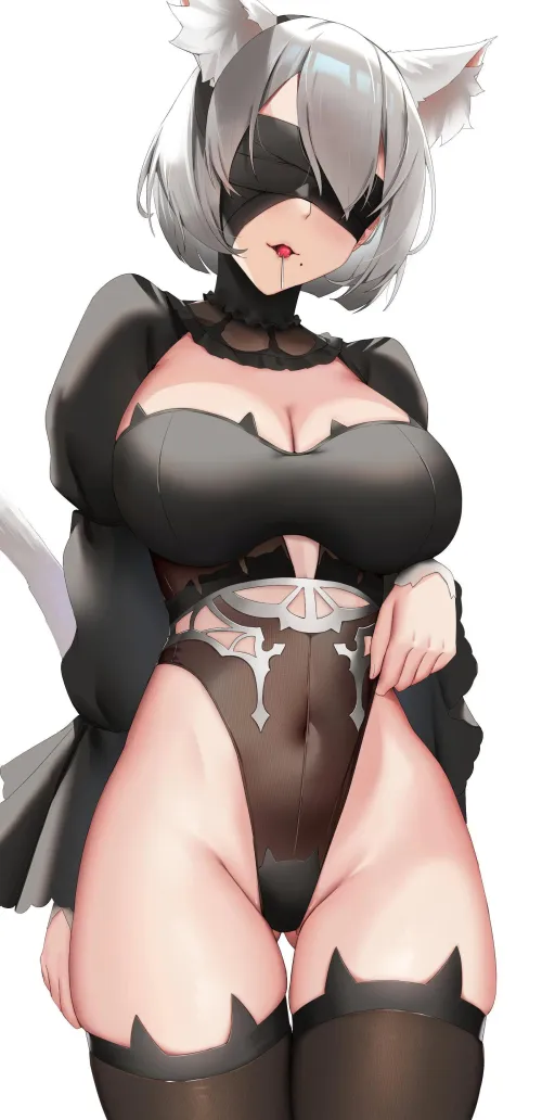 Thumbnail Thatprincessq's Nier Automata Neko 2B Skaikun: A Dive into the World of thick_hentai