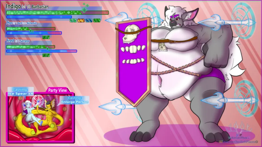 Thumbnail Original Artwork Featuring Frosts Little Sister Indigo | Vore