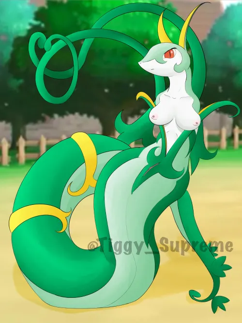 Thumbnail Anthro Beauty: The_Art_Couple's Serperior Creation