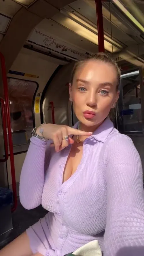 Thumbnail Spotting the 'Prettiest Girl on the Train' in the 2busty2hide Category by celeb_head