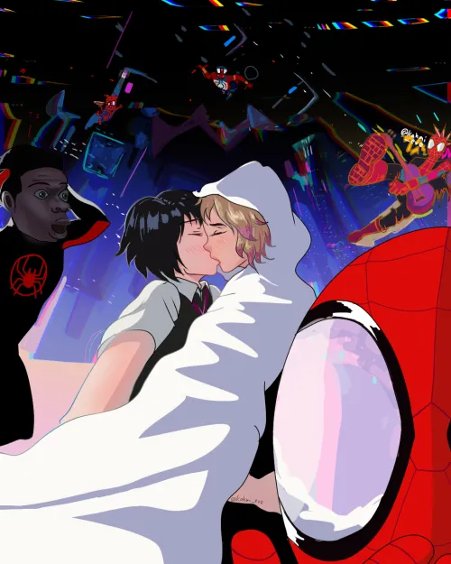 Thumbnail Gwen Stacy Penny Parker Rule34 Fan Art from Spiderverse