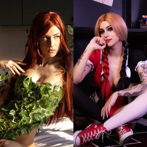Thumbnail Nickybrum_'s Dynamic Duo: Poison Ivy x Harley Quinn Cosplay Spectacle