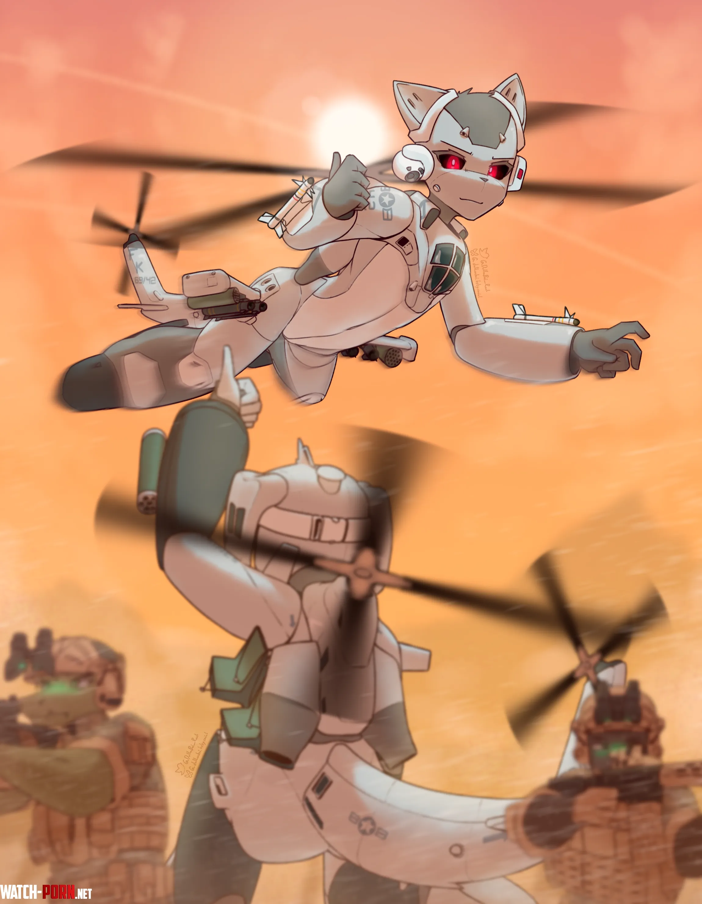 Huey gets an escort by dullanson