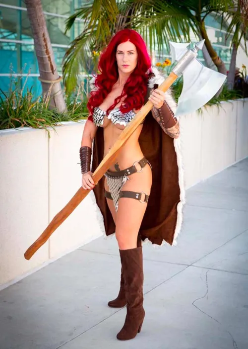 Thumbnail Red Sonja's Journey: A Cosplay Tale by Highheelshotwheels